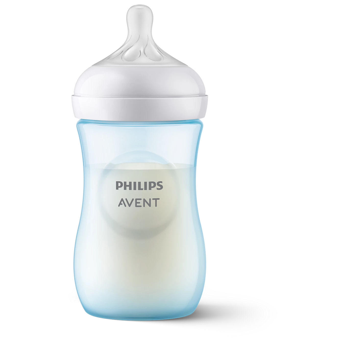 Philips Avent Natural Baby Bottle – Blue, 125ml | Recommended by Moms | Ideal for 1 Month+ | Natural Response Nipple Releases Milk Only When Baby Drinks | Single Pack SCY903/21