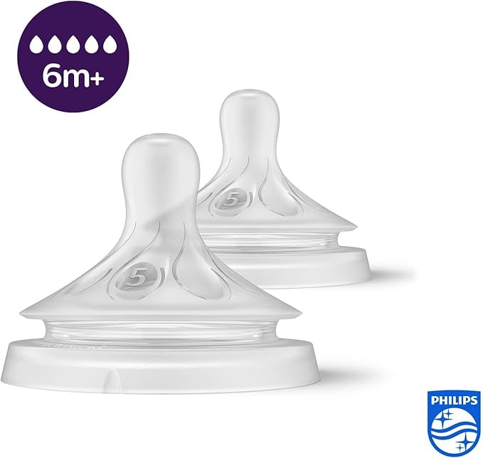 Philips Avent Natural Response Bottle Teat – For Babies 6M+, BPA-Free, Twin Pack Model SCY965/02